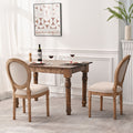 French Country Dining Chairs With Round Back Set