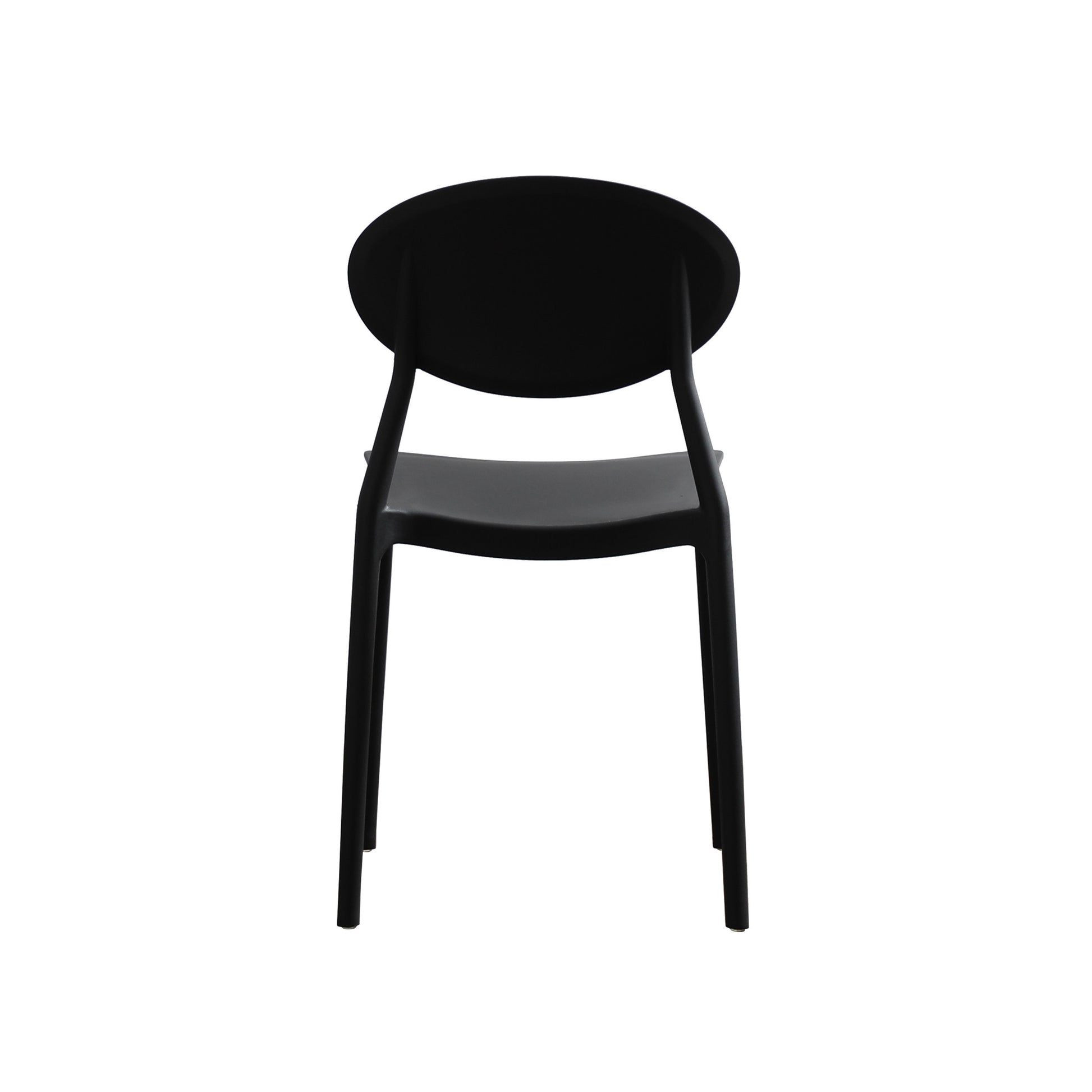 Westlake Injection Molding Pp Chair Set Of 2 Black Polypropylene