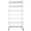 7 Tier Metal Shelf Wire Shelving Unit, 2450Lbs Heavy Duty Adjustable Storage Rack With Wheels & Shelf Liners For Closet Kitchen Garage Basement Commercial Shelving 81.5