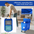 Homcom Mop Bucket With Wringer On Wheels For Floor Cleaning, 21 Quart, Separate Dirty And Clean Water, Blue Blue Plastic