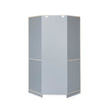 Polygon Corner Wardrobe, Gray Gray Particle Board