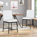 Counter Stool Set Of 2 White Wood