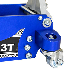 3T Aluminum Iron Horizontal Jack Blue Steel