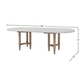 Triad Double Pedestal Dining Table With Leaf Sand Solid Wood Mdf