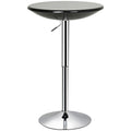 Homcom Round Bar Table With Metal Base, Adjustable Counter Height Pub Table, 29.5