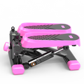 Home Office Exercise 330Lbs Capacity Mini Stepper With Resistance Bands And Lcd Monitor Pink Black Steel