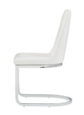 Stelle White Dining Chair Kit Of 2 White Fabric