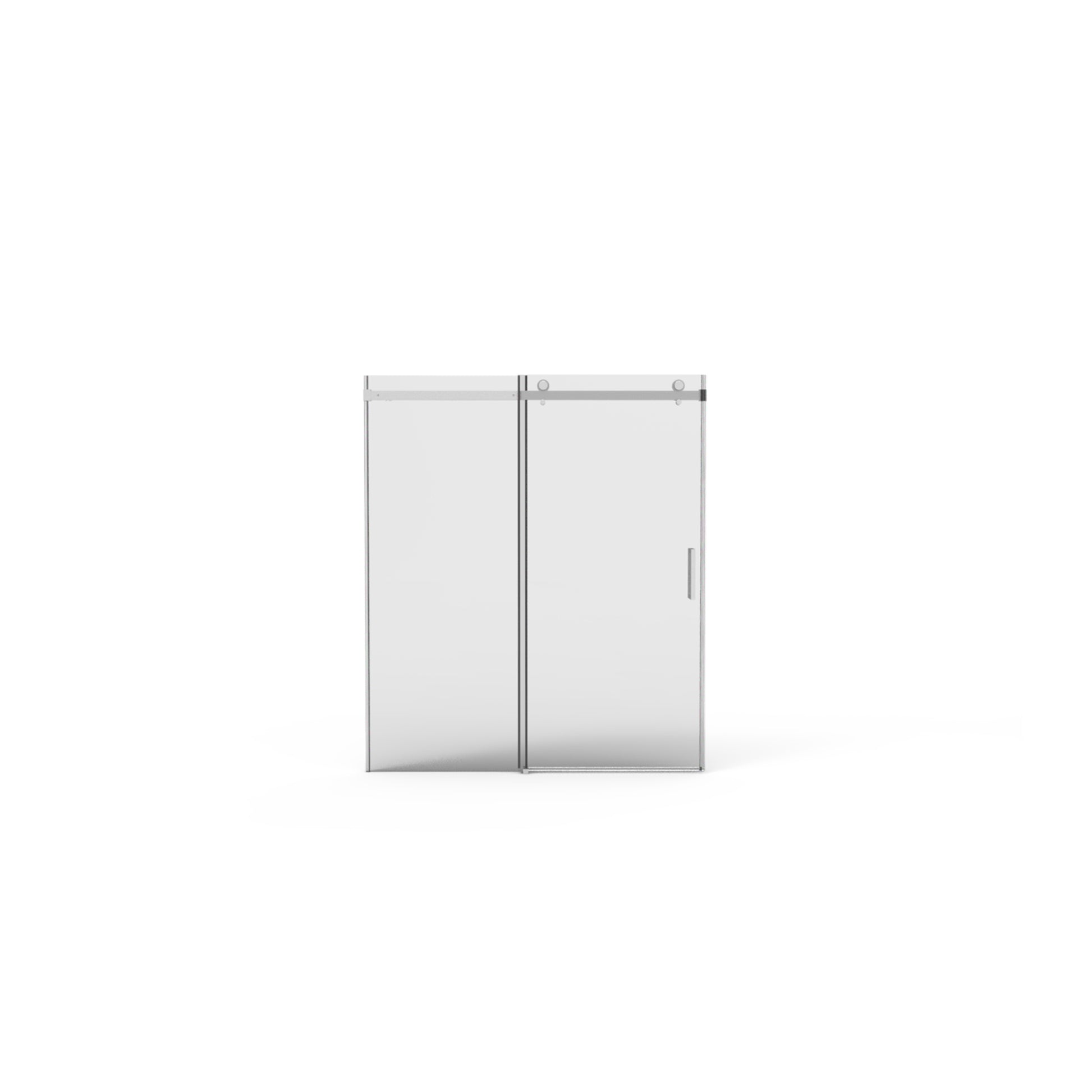 56" 60"W X 70"H Frameless , Sliding , With Premium 5 16" 8Mm Thick Tempered Glass Shower Enclosure,Double Side Easy Clean Coat,Brushed Nickel Finished With Buffer Brushed Nickel Bathroom American