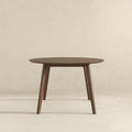 Alina Dining Table Walnut Brown Seats 4 Brown Dining Room Mid Century Modern Oval Clay,Solid Wood