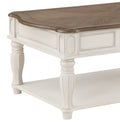 Oak And Antique White Coffee Table With Lift Top Oak Primary Living Space Shelves Rectangular Wood