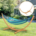 Outsunny 10.6' Wooden Hammock Stand Universal Garden Picnic Camp Accessories, 264Lbs, Natural Natural Wood