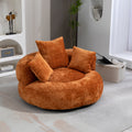 Coolmore Lazy Sofa Durable Comfort Lounger High Back Bean Bag Chair Couch With Three Pillows For Adults And Kids, Indoor & Outdoor, Single Gaming Sofa Chair For Bedroom,Office Orange Chenille Orange Foam Chenille 1 Seat