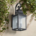 Large Outdoor Wall Lamps With Glass Supports Multiple Types Of Light Bulbs 2Pack Black Traditional Acrylic