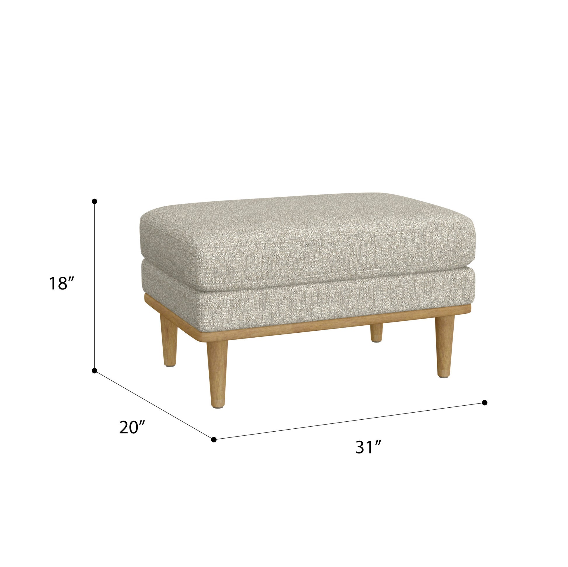 Revel Tan Chair Ottoman Tan Foam Solid Wood