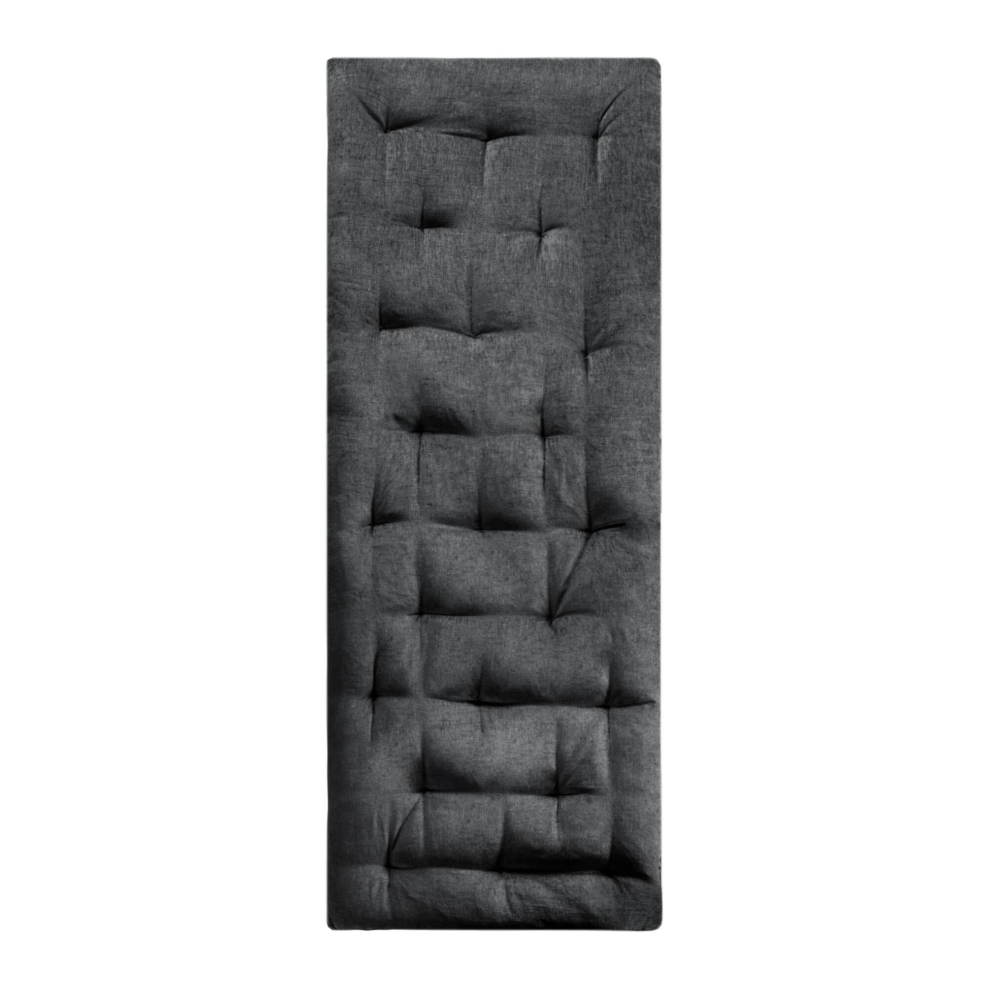 Poly Chenille Lounge Floor Pillow Cushion 27" X 74" Charcoal Polyester