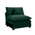 Armless Deep Seat Corduroy Single Sofa, Can Be Used With Combined With Alternative Armrest And Combined With Alrmess 2 Seater Sofas ,Green Corduroy Fabric Green Corduroy 1 Seat