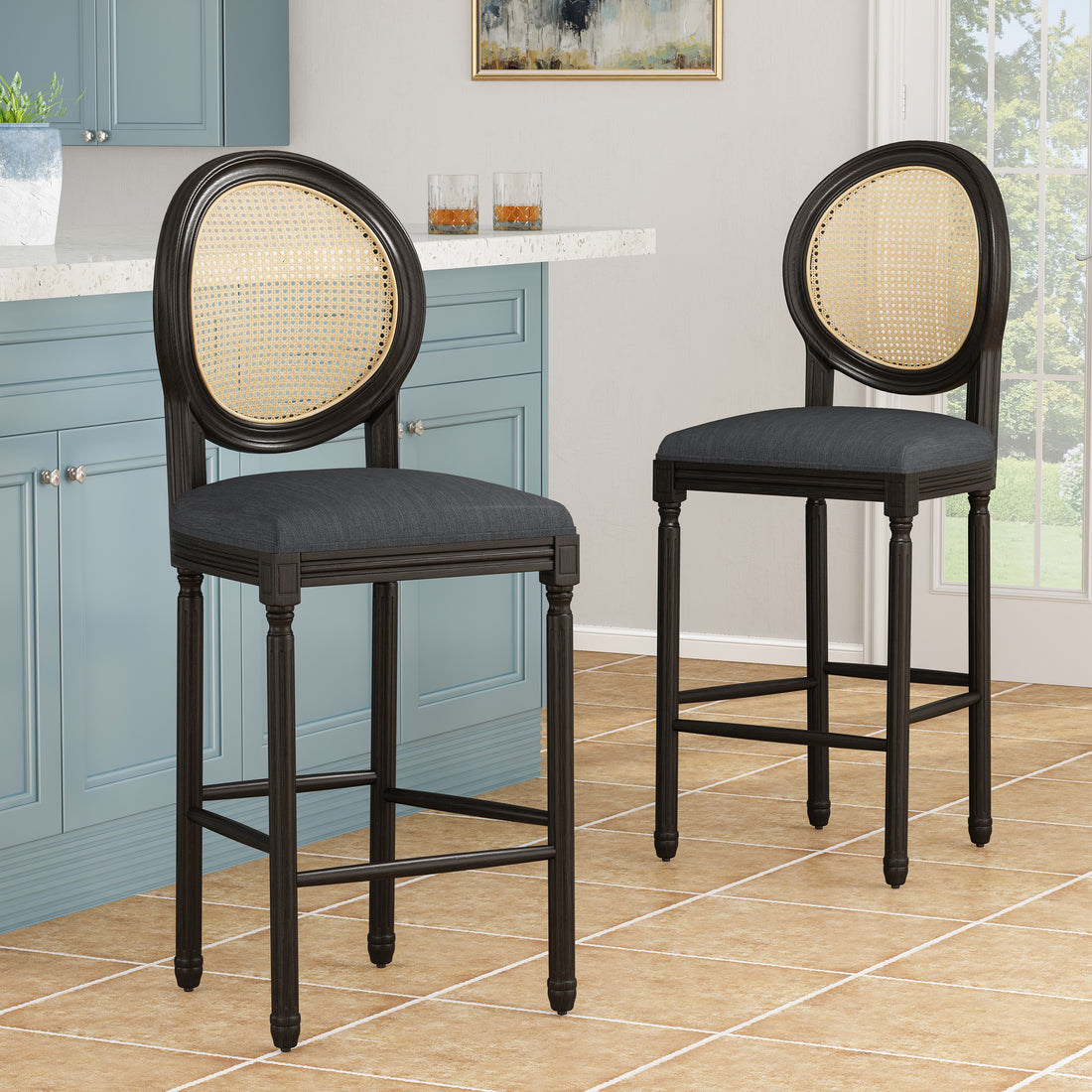 Barstool Natural Beige Wood