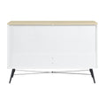 7 Drawer Dresser For Bedroom With Deep Drawers, Wood Dressers & Chest Of Drawers, Modern White Long Dressers For Closet Living Room, 47.2