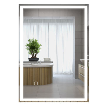 Homcom Dimmable Bathroom Mirror With Led Lights,