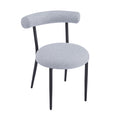 Dining Chair Set Of 2 Grey Fabric