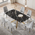 Large Modern Minimalist Rectangular Dining Table With 0.39 