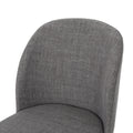 Mid Century Dining Chair Fabric Upholstered Chair Set Of 2 , Grey Light Grey Fabric