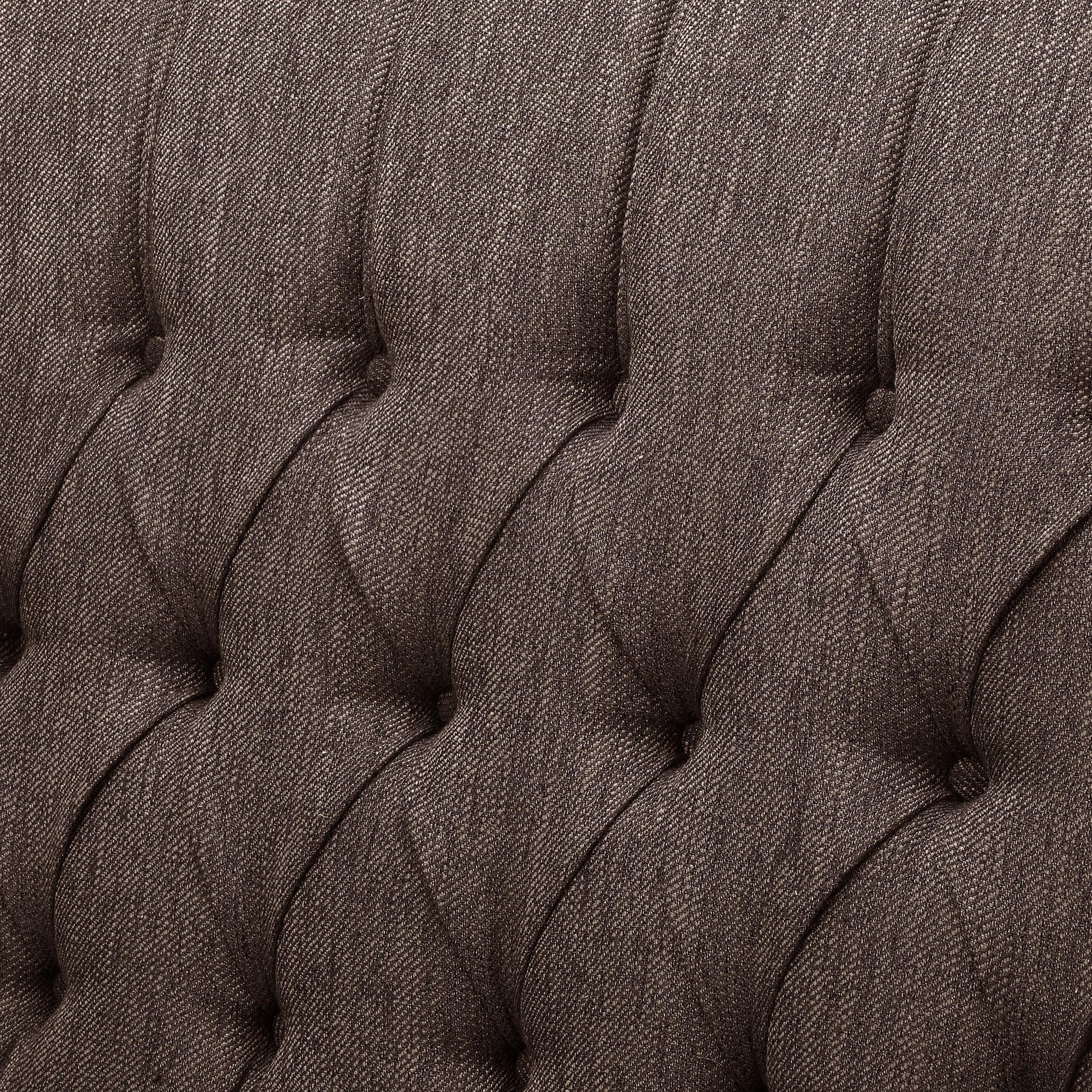 One And Half Seater Recliner Brown Fabric