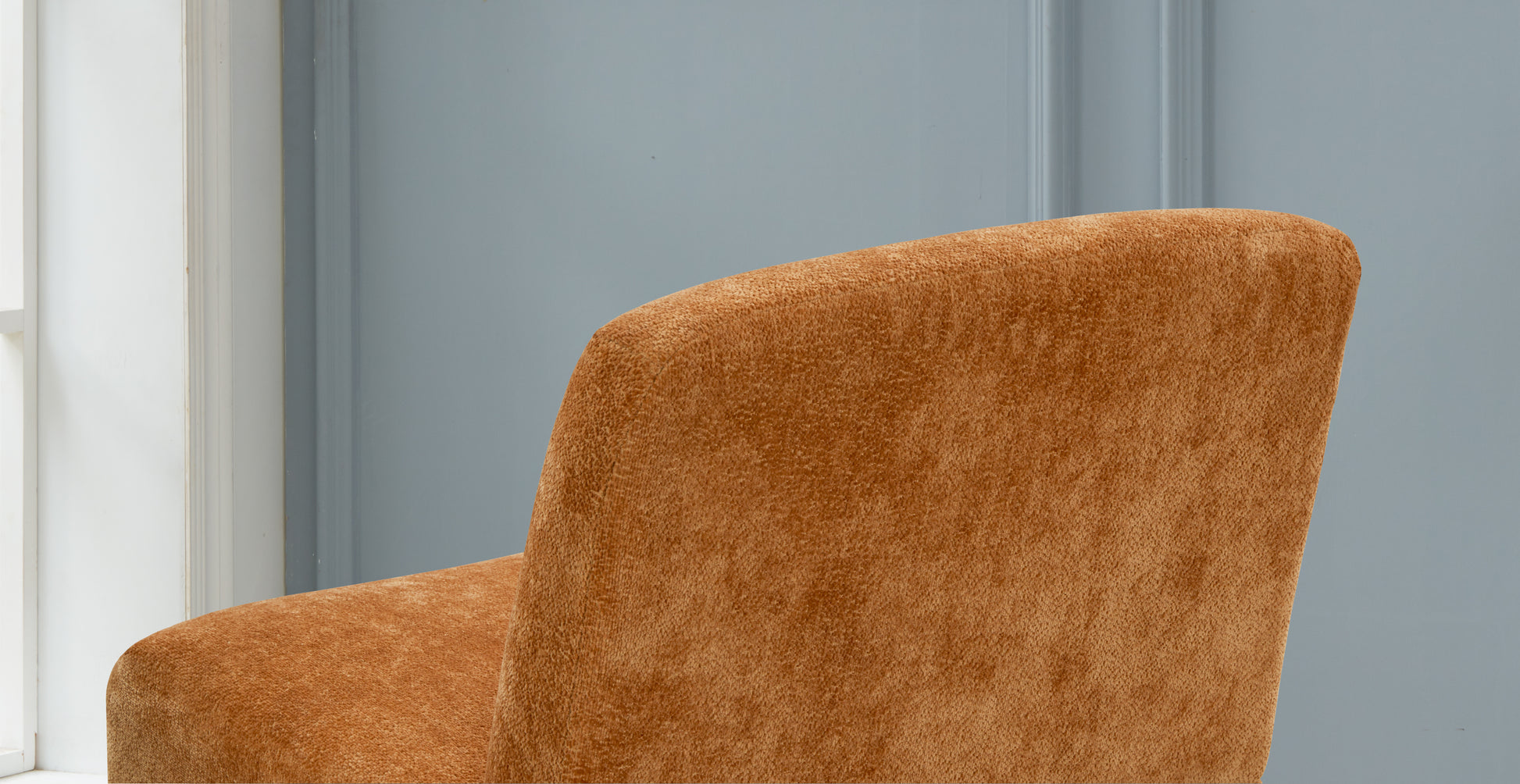 Comfy Accent Chair, Upholstered Slipper Chair, Armless Chair With Wood Legs And Soft Fabric For Living Room, Bedroom, Orange Orange Foam Wood Fabric