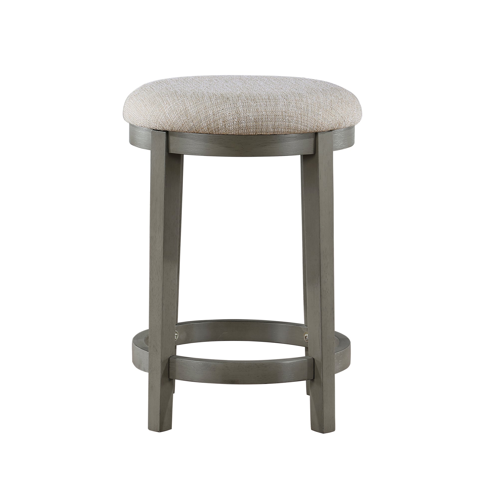 Light Gray Finish Counter Height Stools Set Of 2, Foam Cushioned Seat Industrial Design Kitchen Dining Furniture Light Gray Dining Room Wood