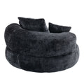 Coolmore Lazy Sofa Durable Comfort Lounger High Back Bean Bag Chair Couch With Three Pillows For Adults And Kids, Indoor & Outdoor, Single Gaming Sofa Chair For Bedroom,Office Black Chenille Black Foam Chenille 1 Seat
