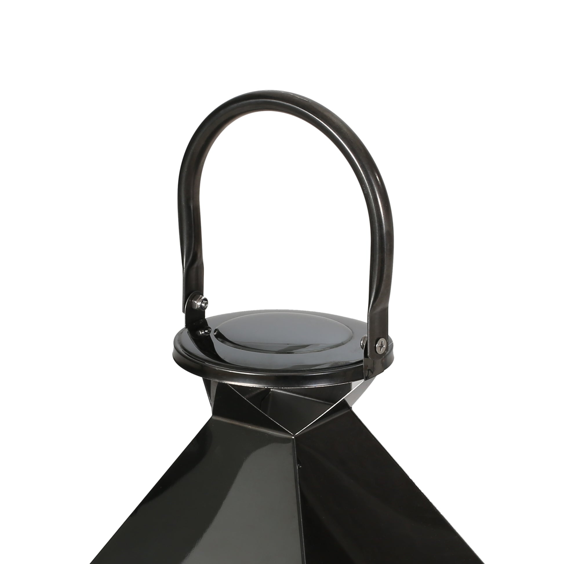 Tulsa 16"H Stainless Steel Lantern Black Stainless Steel