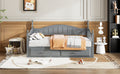 Wooden Twin Size Daybed With Twin Size Trundle, Extendable Daybed With Two Storage Drawers,Gray Expected Arrival Time:9.12 Twin Gray Wood