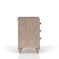 3 Drawer Nightstand With Sand Finish Sand Solid Wood Mdf