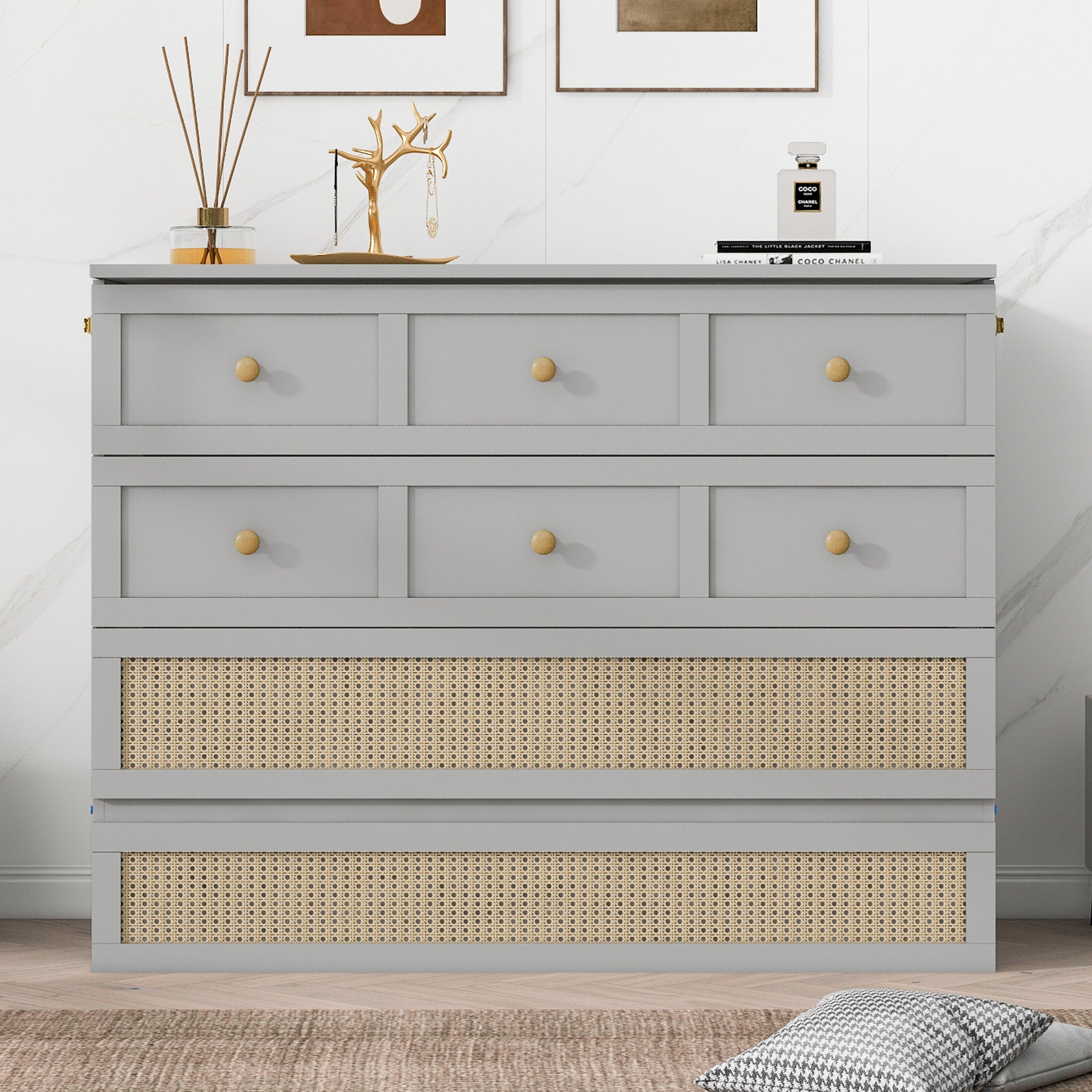 Queen Murphy Bed With Large Drawers,Gray Queen Gray Plywood Queen Murphy Bed With Large Drawers,Gray Queen Gray Plywood