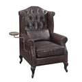 Pino Accent Chair, Vintage Brown Top Grain Leather Ac02994 Brown Wood Metal