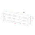 Modern Transitional 3 Shelf Open Storage 70