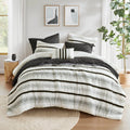 7 Piece Stripe Comforter And Quilt Set King Cal King Multicolor Polyester