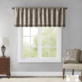 Jacquard Window Valance Blue Brown 50X18
