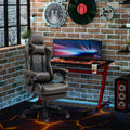 Vinsetto Racing Gaming Chair Diamond Pu Leather Office Gamer Chair High Back Swivel Recliner With Footrest, Lumbar Support, Adjustable Height, Brown Brown Pu