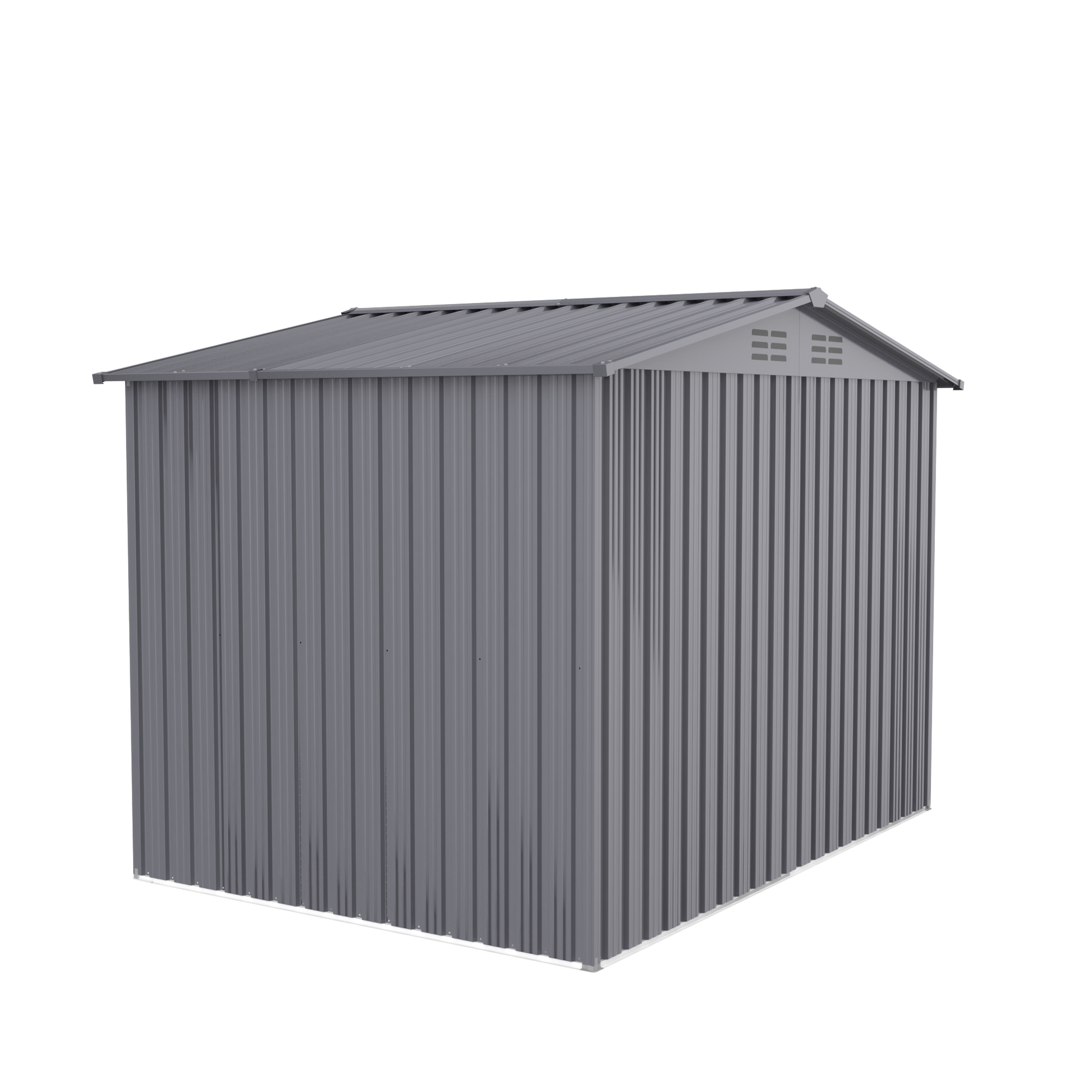 Outdoor Storage Shed 8 X 6 Ft Large Metal Tool Sheds, Heavy Duty Storage House With Sliding Doors With Air Vent For Backyard Patio Lawn To Store Bikes, Tools, Lawnmowers Dark Grey Dark Grey