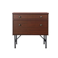 Lateral File Drawer Cherry Wood File Cabinet With 2 Drawers Contemporary Metal Hardware, Legal And A4 Storage, Scratch Resistant Surface Cherry Solid Wood