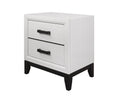 Mirage White Nightstand White Rubber Wood