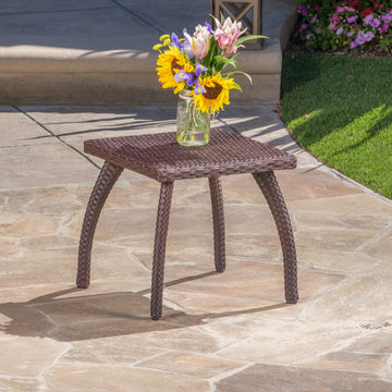 Honolulu Brown Side Table Brown Rattan
