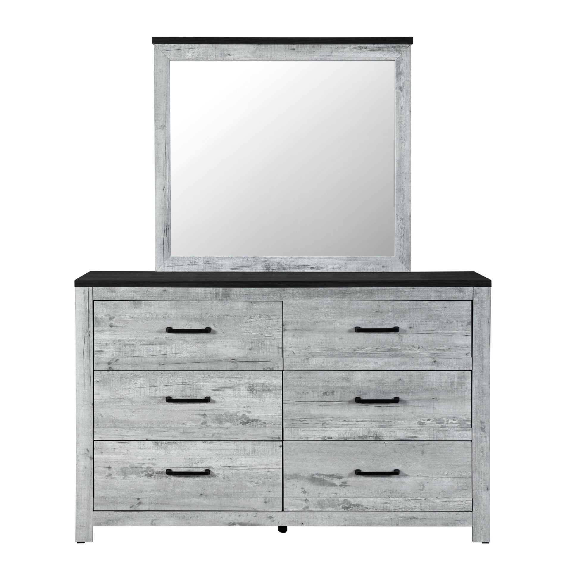 Kicks Grey Wash Mirror Gray Wash Solid Wood Mdf