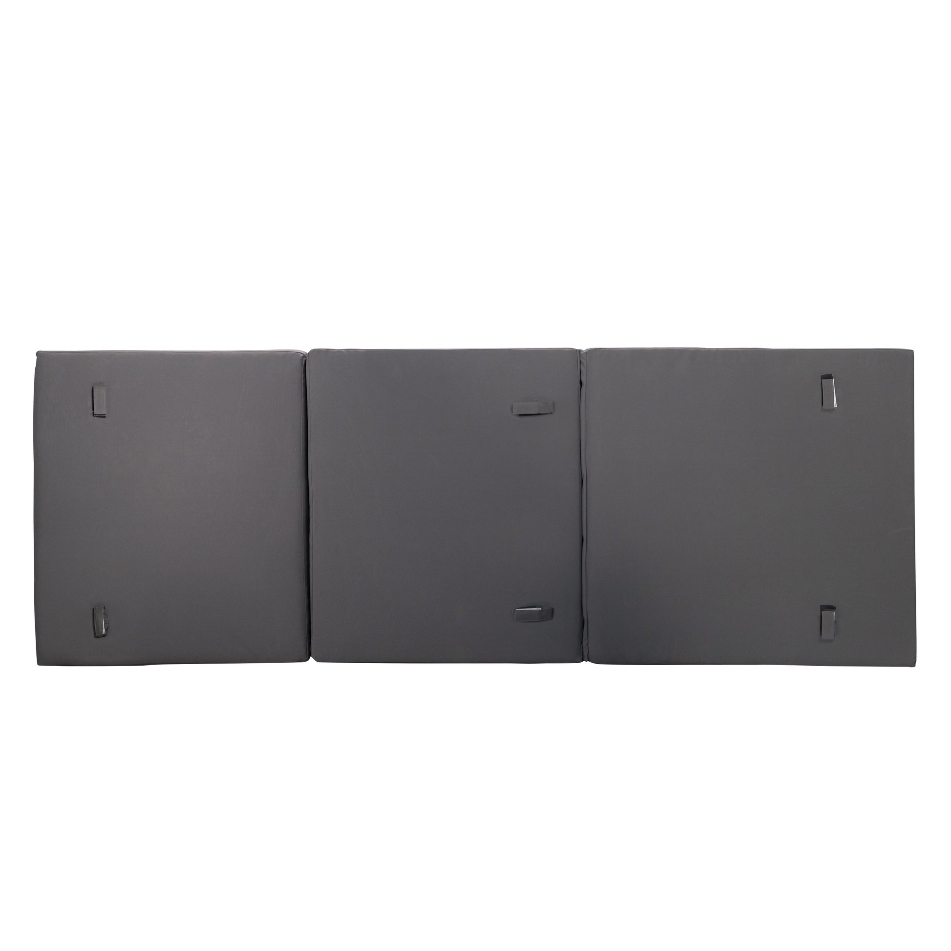 Gray Broadway Ian Chaise Lounge Cushion Triple Folds Gray Waterproof Fabric