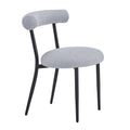 Dining Chair Set Of 2 Grey Fabric