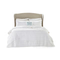 4 Piece Microfiber Reversible Ruffle Quilt Set With Throw Pillow White King Cal King King White Cotton