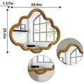 Cloud Shape Gold Wall Mirror Antique Gold Antique,Art Deco,Classic,Luxury,Vintage Mirror,Pu