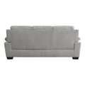 Plush Seating Comfortable Sofa 1Pc Gray Textured Fabric Channel Tufting Solid Wood Frame Modern Living Room Furniture Gray Polyester Wood Primary Living Space Contemporary Pillow Top Arms Solid Wood 3 Seat