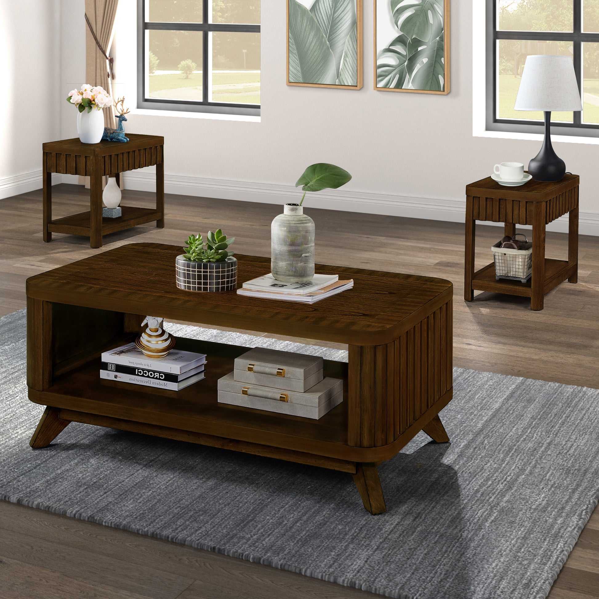 Rectangular Living Room Coffee Table Set, Piece Living Room Table Se